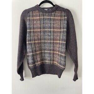 Vtg Knightsbridge Men’s Crewneck Sweater Geometric Multicolor Size Medium Winter